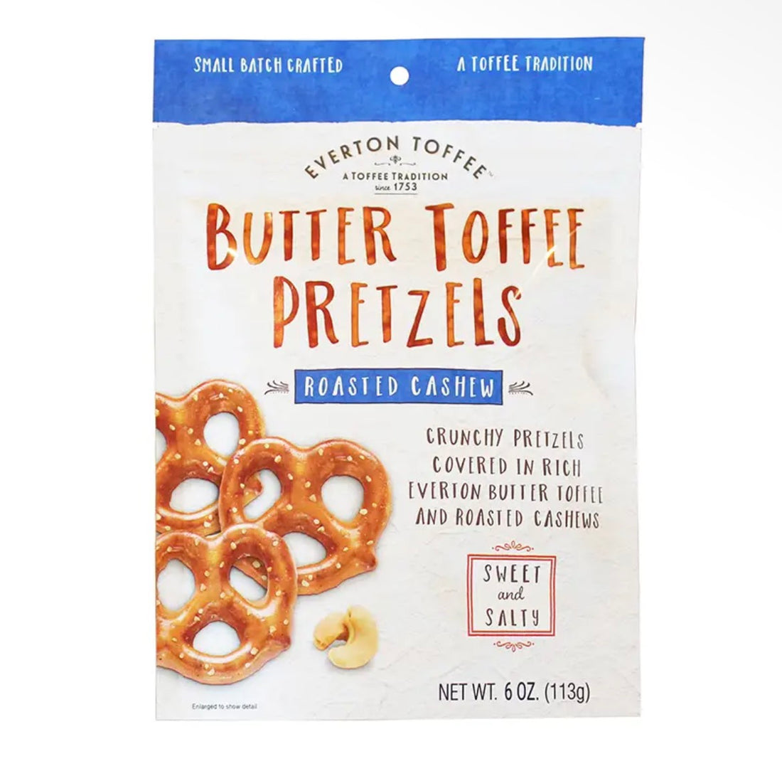 Roasted Cashews Butter Toffee Pretzels