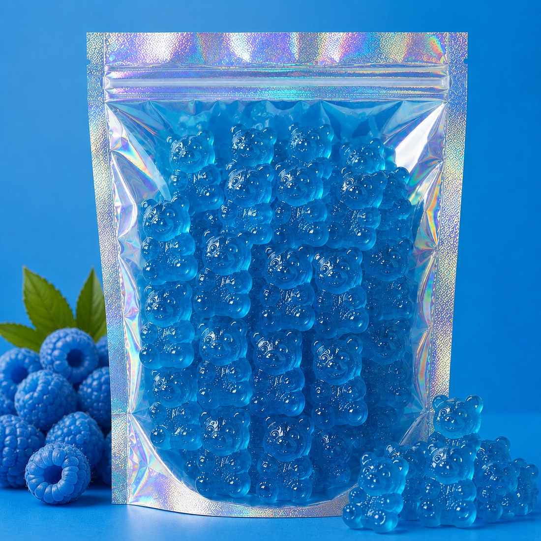 8oz Blue Raspberry Gummy Bears