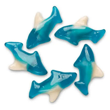 8oz Blue Raspberry Gummy Sharks