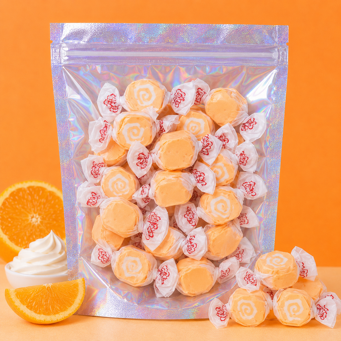 20pc Orange Cream Taffy