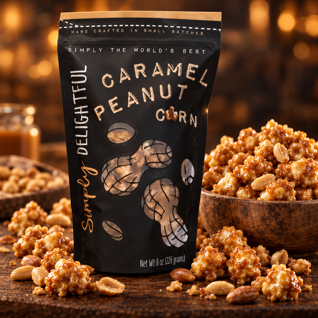 Caramel Peanut Popcorn