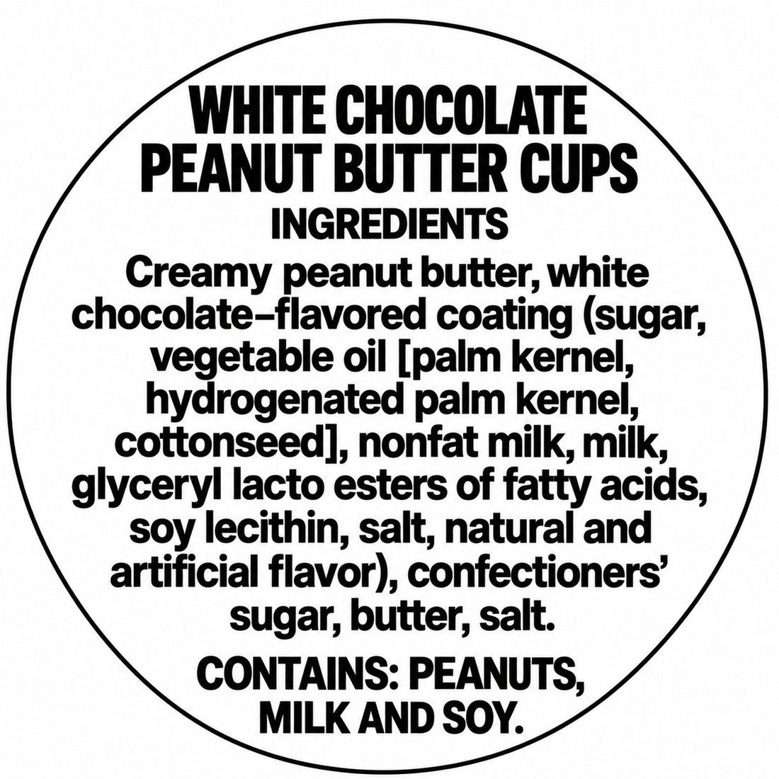 Jumbo White Chocolate Peanut Butter Cup