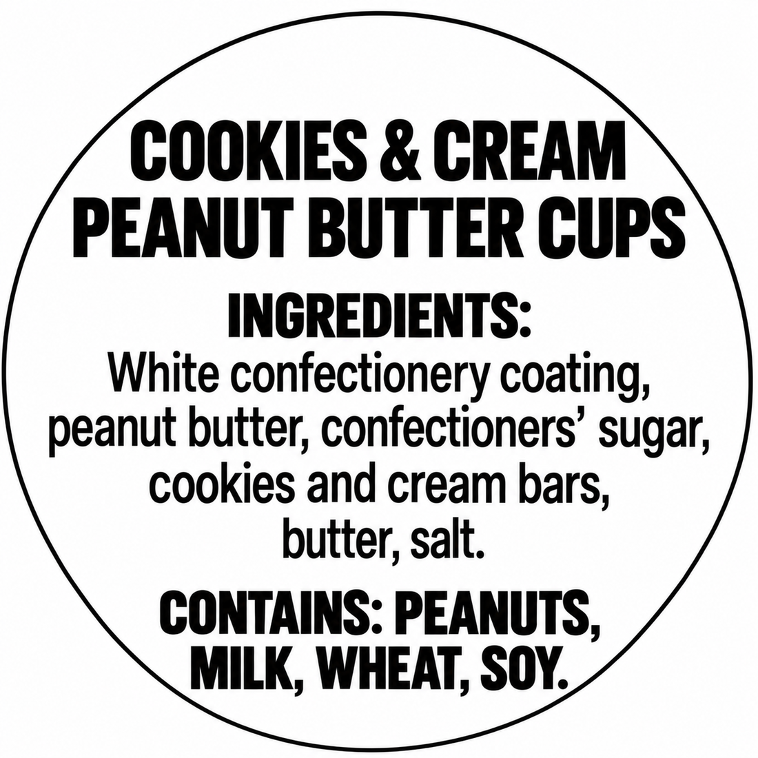 Jumbo Cookies & Cream Peanut Butter Cup