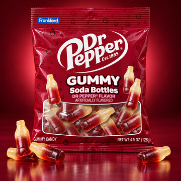 Dr Pepper Gummy Soda Bottles – 4.5 oz Bag
