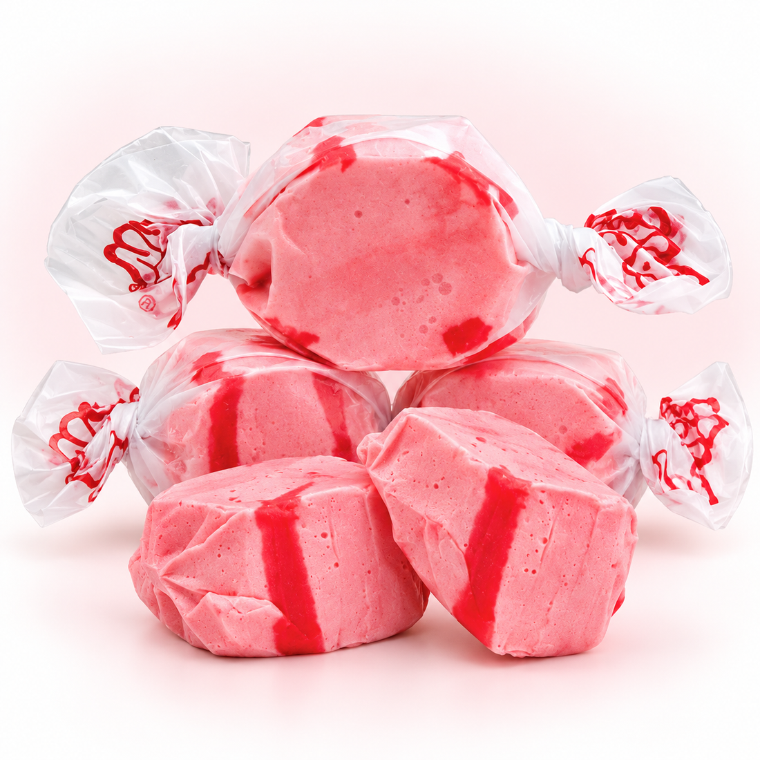 20-piece Strawberry salt water taffy