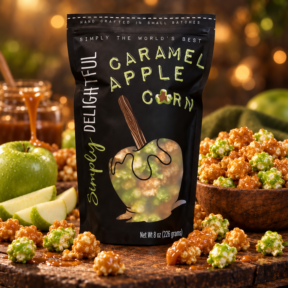 Simply Delightful Caramel Apple Popcorn 8 oz bag